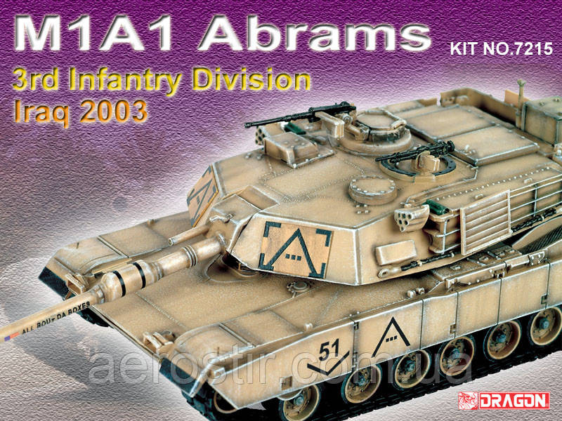 M1A1 ABRAMS 3rd INFANTRY DIV.IRAQ 2003 1/72 Dragon 7215