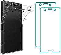 Чехол Sony Xperia XZ1 Compact и Защитные Стекла (2 шт.) (Сони Иксперия ХЗ1 Икс Зет 1 Компакт)