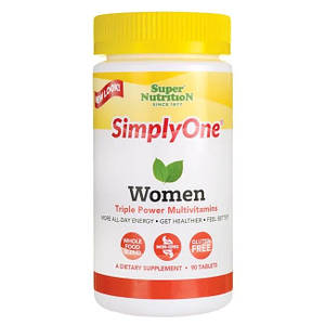 Вітаміни для жінок Super Nutrition Simply One Women Triple Power Vitamins 90 таб.