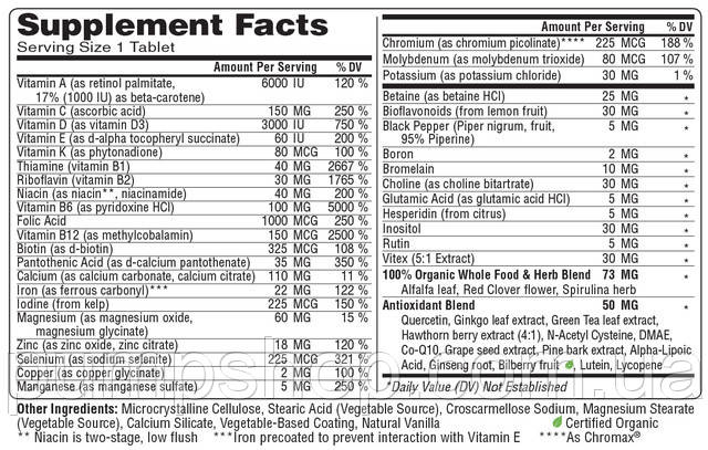 Вітаміни для жінок Super Nutrition Simply One Women Triple Power Vitamins 90 таб., фото 3