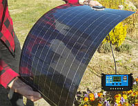 Солнечная панель гибкая, 20W 18V с контроллером заряда аккумулятора на 12в