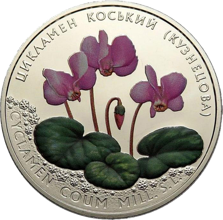 Монета НБУ "Цикламен коський (Кузнецова)", фото 1
