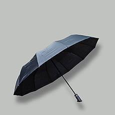 Чорна підсилена парасолька на 12 спиць