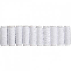 Нитки білі поліестер 1 шт.