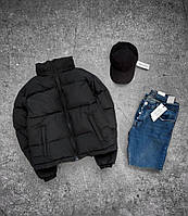 Куртка чоловіча жіноча зимова Базова чорна / Куртка мужская женская зимняя Базовая черная