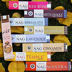 Набір індійських натуральних пахощів Golden Індія (9 упаковок преміум) - Ароматерапія Голден Наг Індія
