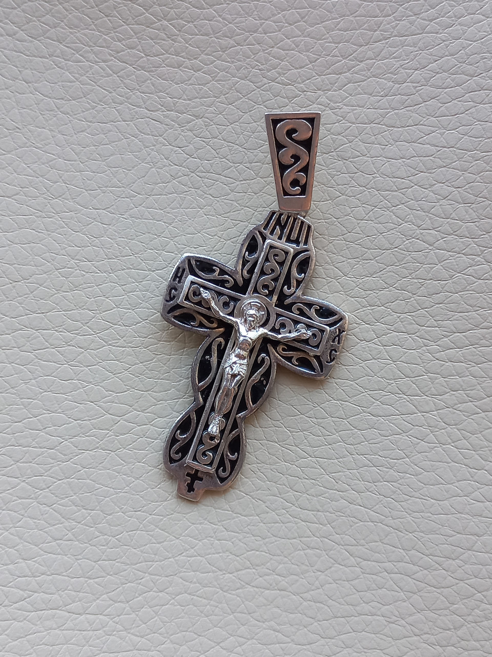 Серебряный крест с эмалью - фото 1 - id-p1518330538