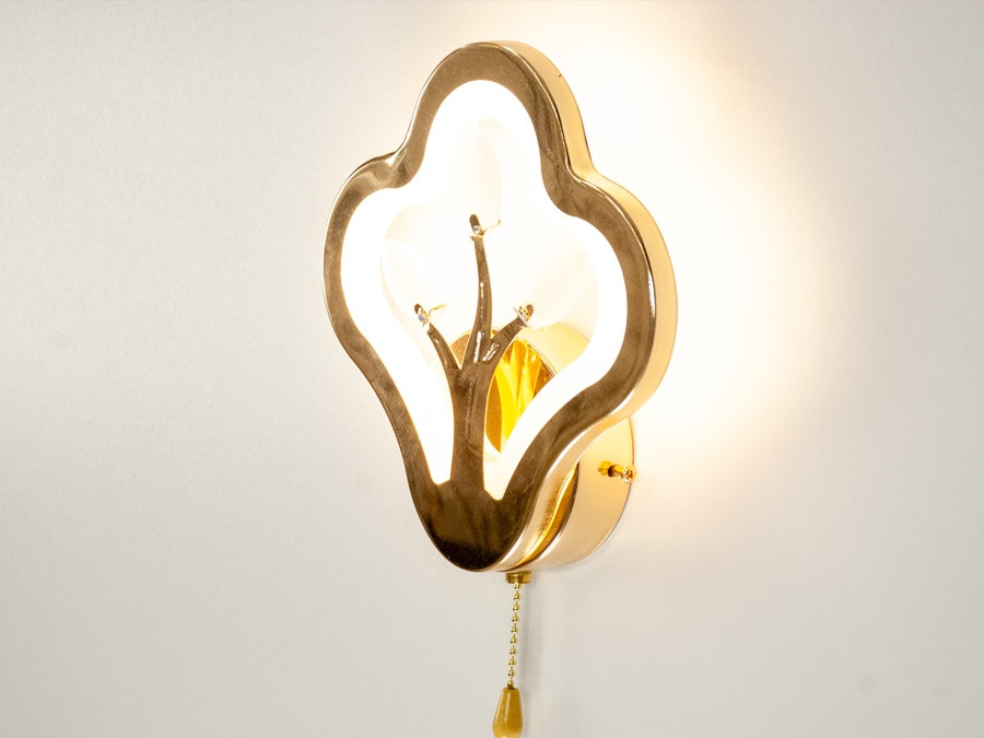 Сучасне світлодіодне бра в спальню, колір золото, 10 W 1841-1G-LS