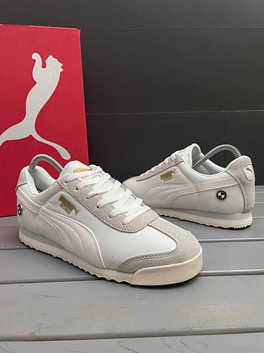 Мужские кроссовки Puma ROMA Пума Рома Белые весна/лето/осень, цена 1130 ...