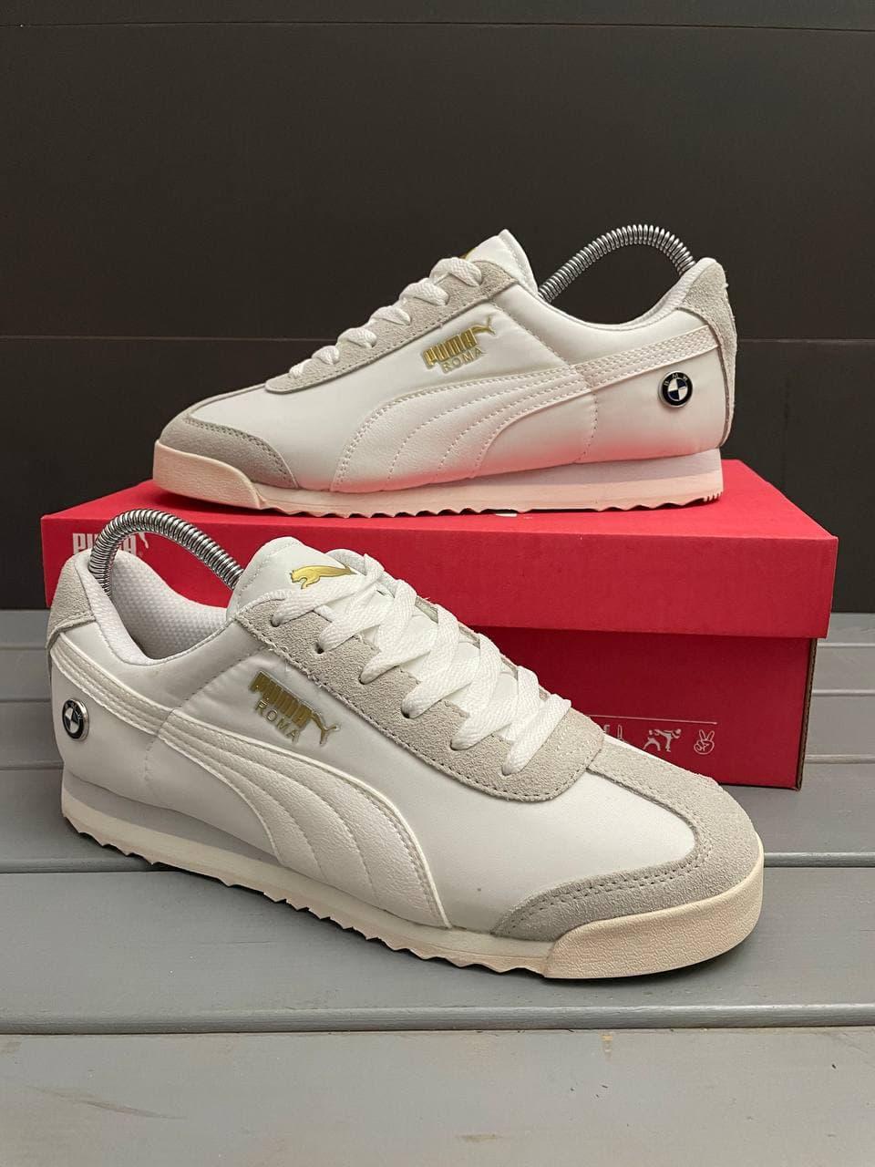 Мужские кроссовки Puma ROMA Пума Рома Белые весна/лето/осень, цена 1130 ...