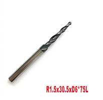 Фреза конусна для ЧПУ R1.5*D6*30,5*75L*2F