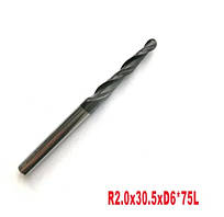 Фреза конусна для ЧПУ R2*D6*30,5*75L*2F