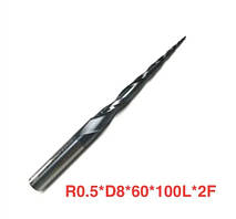 Фреза конусна для ЧПУ R0.5*D8*60*100L*2F