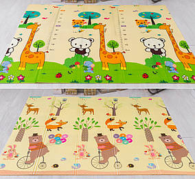 Дитячий килимок складний розвиваючий термоковрик двосторонній 2 м х 1,8 м х 8 мм Ростомір