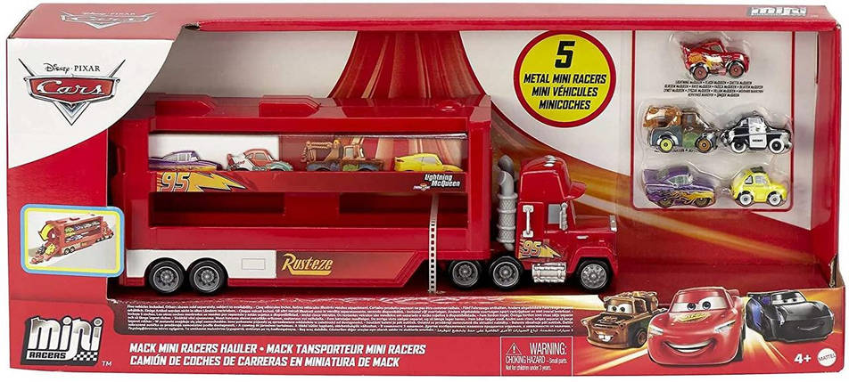 Тачки: Трейлер Мак и мини тачки 5шт. (Disney Pixar Cars Mack Mini Racers 5 Pack) от Mattel, фото 2