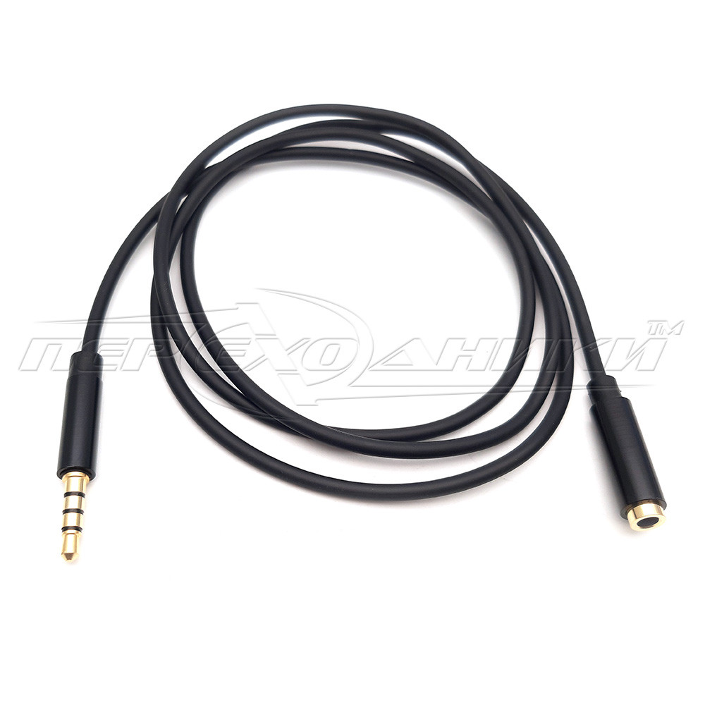 Кабель подовжувач аудіо 3.5 мм 4-pin, 1 м