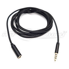 Кабель подовжувач аудіо 3.5 мм 4-pin, 2 м