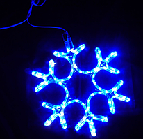 Світлодіодна гірлянда "Сніжинка" 40см, дюралайт, синій