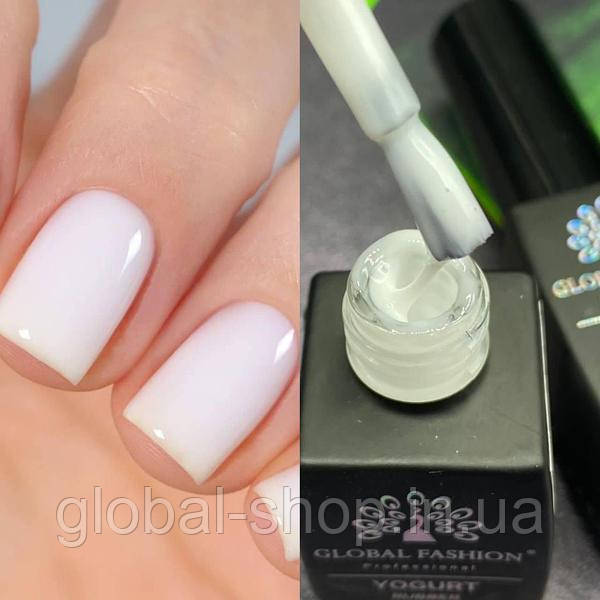 Каучукова молочна йогурт база Global Fashion Yogurt rubber base coat 8 мл