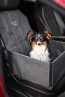 Гамак для собак в машину + авторемінь Тёмно-серый