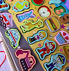 Дитяча дерев'яна іграшка Розвиваючий центр з риболовлею і вкладишами і вкладишами 2в1 2в1 MD 2904, фото 5