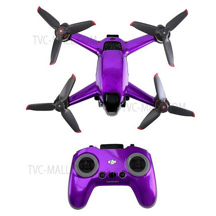 Флуоресцентні захисні наклейки Telesin для DJI FPV Purple, фото 1