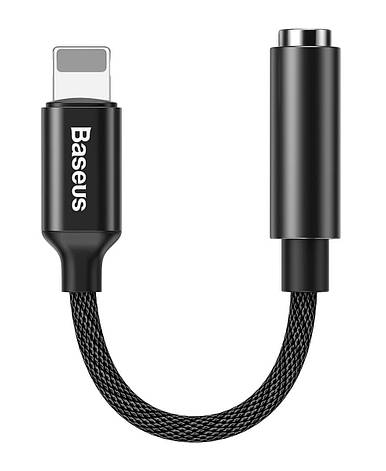 Перехідник Baseus Lightning - AUX (jack 3.5 мм) Headphone Jack Adapter Чорний (CALL3-01), фото 1