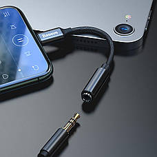 Перехідник Baseus Lightning - AUX (jack 3.5 мм) Headphone Jack Adapter Чорний (CALL3-01), фото 6