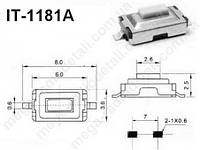 Мікрокнопка тактова TS-B004 6x3x2.5mm SMD