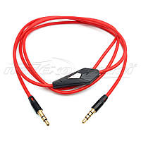 Аудио кабель AUX 3.5 mm jack с микрофоном, 1.0 м, черный( эконом качество )