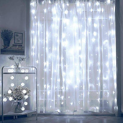 Гірлянда Led Xmas Водоспад 3M2M 320-W Біла 198849
