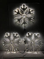 Новорічний декор Сніжинка LED гірлянда (Дюралайт) 75*75 см Гранд Презент 220248