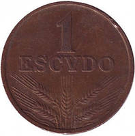 Монета 1 эскудо. 1970-76 год, Португалия.(Г)
