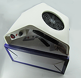Витяжка манікюрна настільна пилосос 30 вт потужність , КОЛІР БІЛИЙ., фото 3