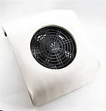 Витяжка манікюрна настільна пилосос 30 вт потужність , КОЛІР БІЛИЙ., фото 4