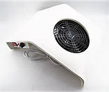 Витяжка манікюрна настільна пилосос 30 вт потужність , КОЛІР БІЛИЙ., фото 2