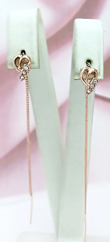 Сережки протяжки булат. Висота сережки 9.0 см ширина 5 мм