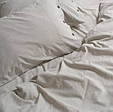 Постільна білизна Lotus Washed cotton — Pinstripe беж, фото 2