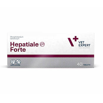 Вітаміни для печінки котів і собак VetExpert Hepatiale Forte 40 таблеток харчові добавки Гепатіале Форте