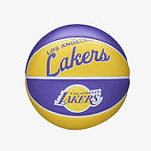 Міні-м'яч баскетбольний Wilson Team Retro Mini Los Angeles Lakers розмір 3 (WTB3200XBLAL)