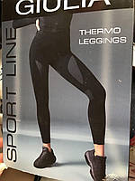 Женские спортивные лосинны для спорта, бесшовные леггинсы черного цвета THERMO LEGGINGS