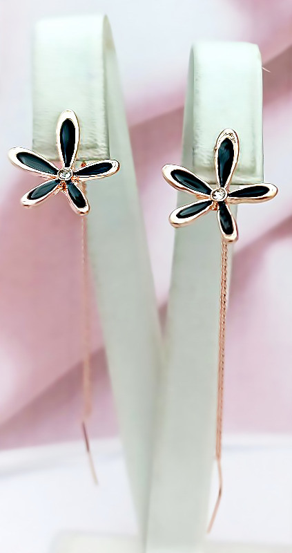 Сери протяжки бульут. Висота сережки 9.5 см завширшки 10 мм.