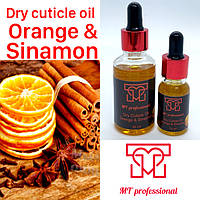 Сухое масло для кутикулы Dry Cuticle Oil Orange&Sinamon "❤️MT professional", 30мл