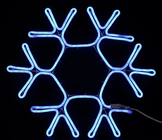 Світлодіодна гірлянда "Сніжинка" 40 см, гнучкий неон синій