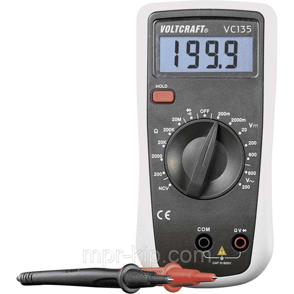 Мультиметр цифровий Voltcraft VC135 CAT III, 600 В, Німеччина, фото 1