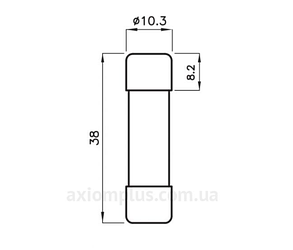Запобіжник ETI CH 10x38 gPV 15A DC 1000V (30kA) код 002625080 постійний струм, фото 3