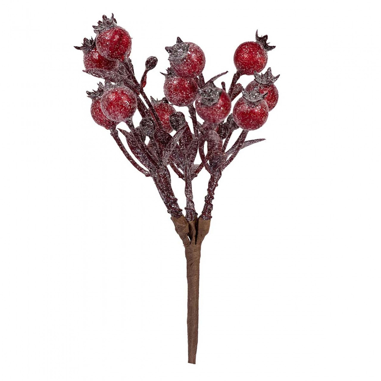 Декоративна гілка Yes! Fun з червоними ягодами, 16,5 см, зацукрована