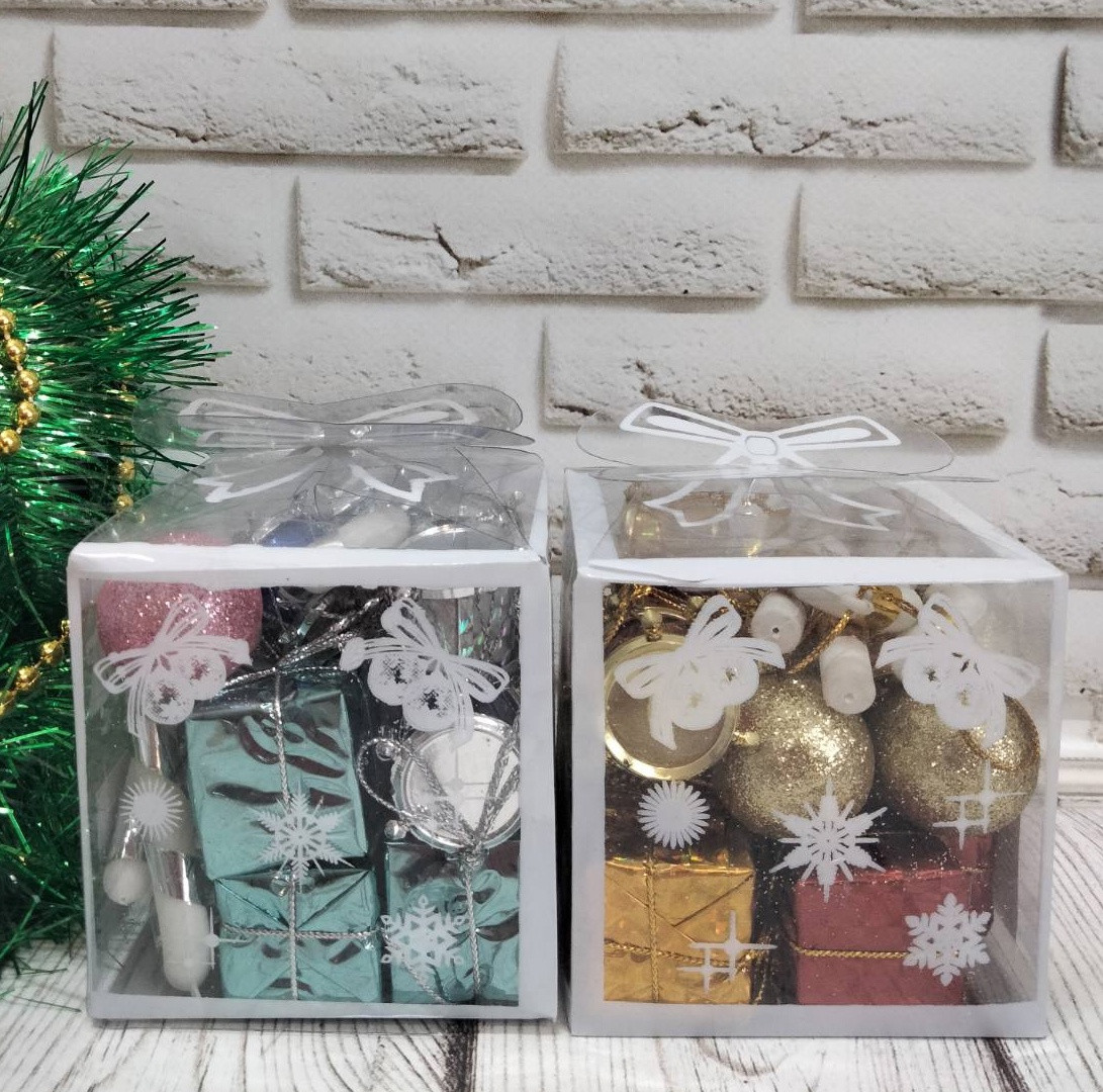 Набір новорічних ялинкових прикрас. Игрушки на елку / Набір ялинкові прикраси. Іграшки на ялинку, фото 1