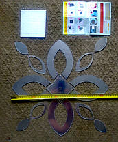 Годинники настінні пластикові "арабські цифри срібло" , годинник наклейки акрилові, фото 3