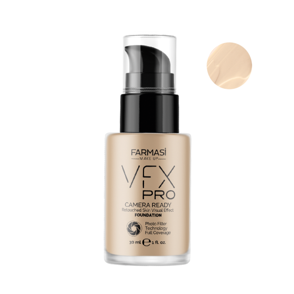 Тональний крем з ефектом фотофильтра VFX Pro 01 Айворі Make Up Farmasi